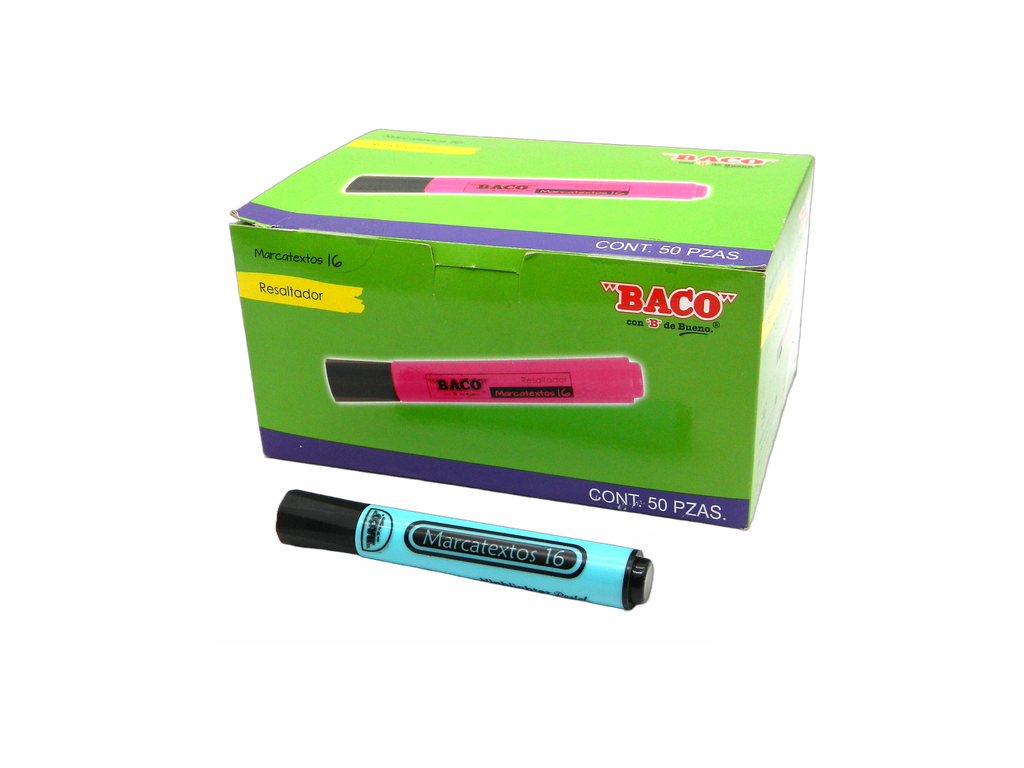 Marcatexto 16 Azul C/ 50 pzs Baco