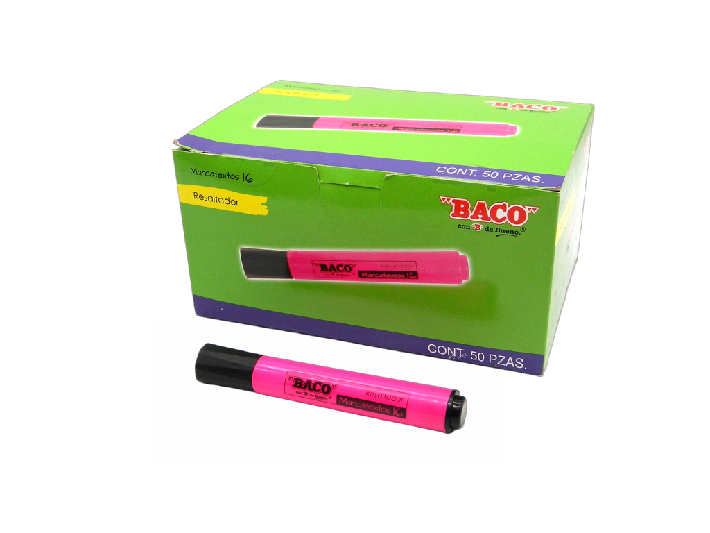 Marcatexto 16 Rosa C/ 50 pzs Baco