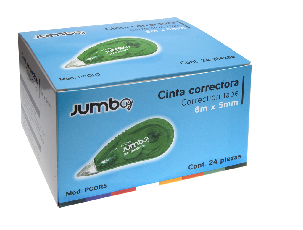 Cinta Correctora 6 mts C/ 12 pzs Jumbo