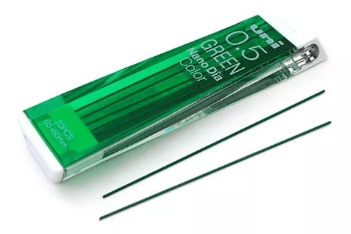 Puntillas Verde 0.5 mm C/ 20 puntillas Uni