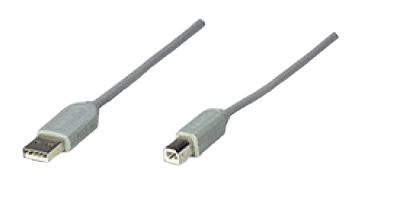 Cable Usb A a Usb B 3 mts Gris Manhattan