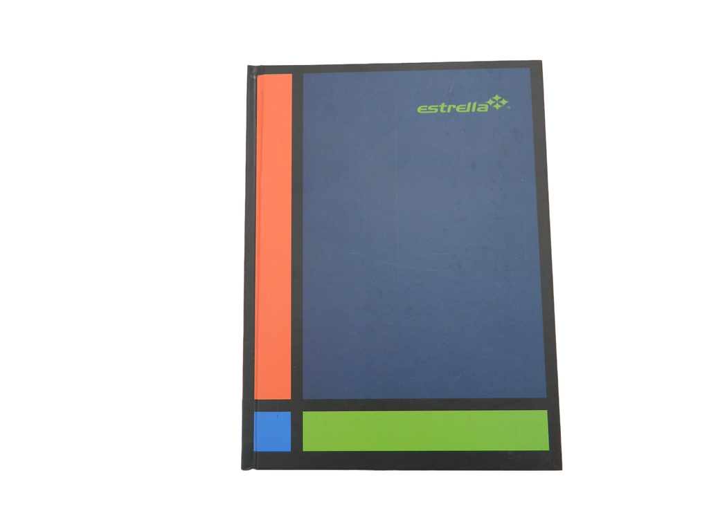 Libreta 1/4 Pasta Dura F/ Francesa Rayado C/ 144 hjs Estrella