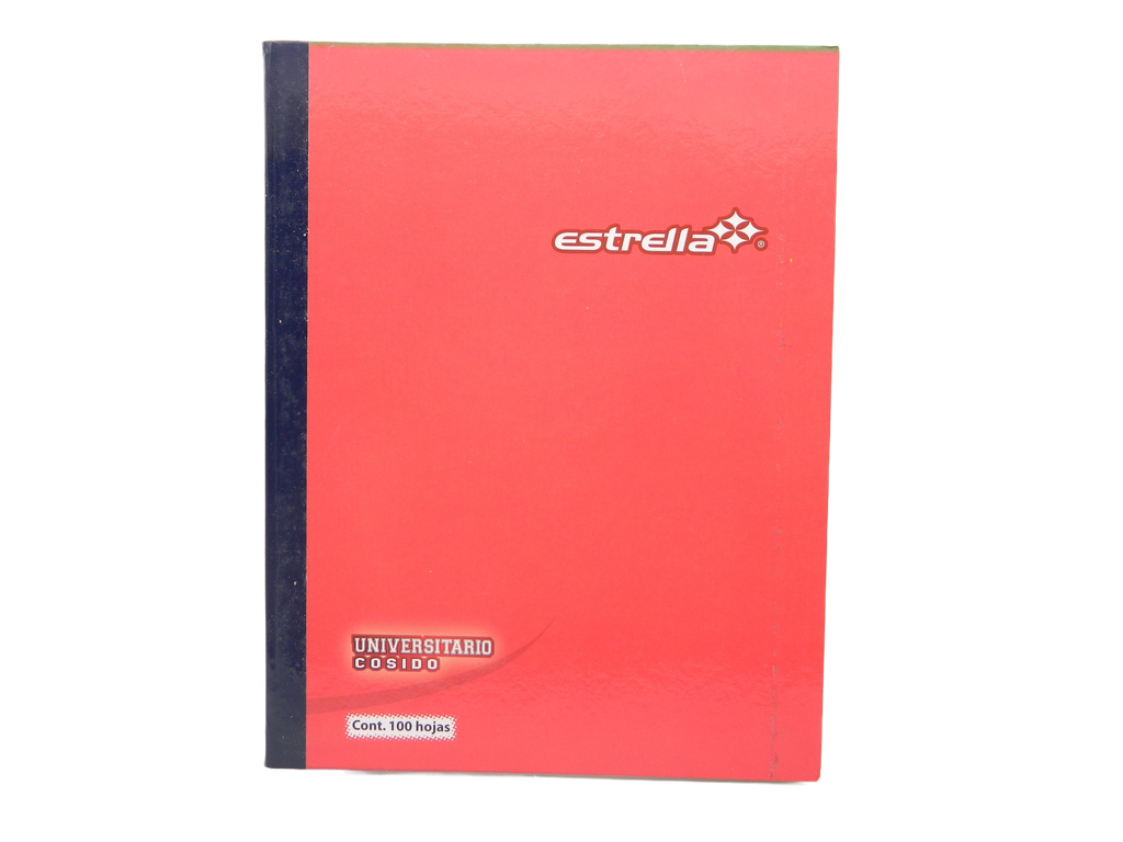 Cuaderno Universitario Cosido Blanco C/ 100 hjs Estrella