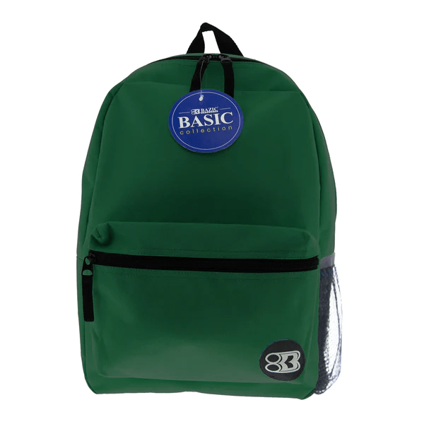 Mochila Basica 16" Verde Bazic