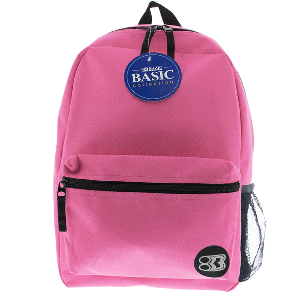Mochila Basica 16" Fucsia Bazic