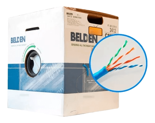 Cable UTP CAT6+ Interior Azul 305 mts Belden