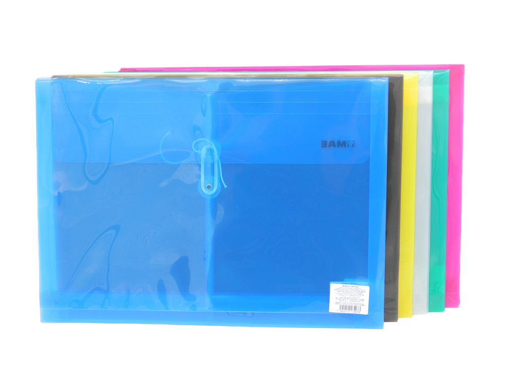 Sobre Plastico C/ Hilo T/ Oficio Horizontal C/ 12 pzs Mae