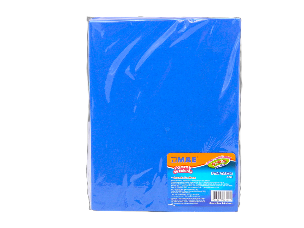 Foamy T/ Carta Azul C/ 24 pzs Mae