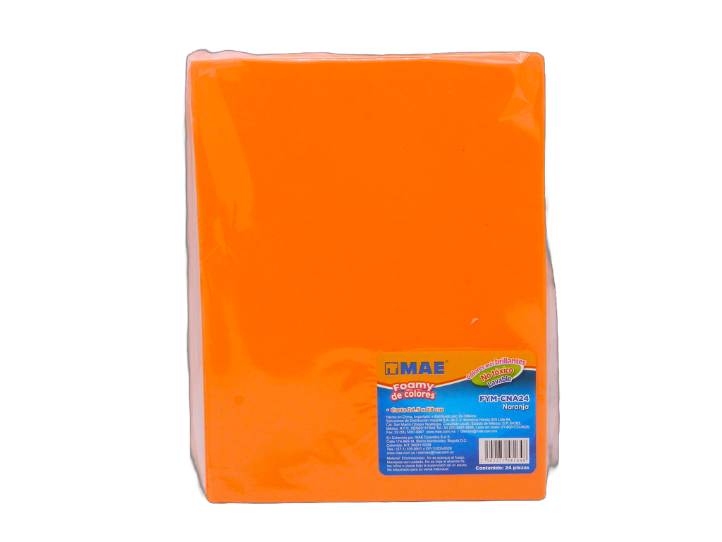 Foamy T/ Carta Naranja C/ 24 pzs Mae