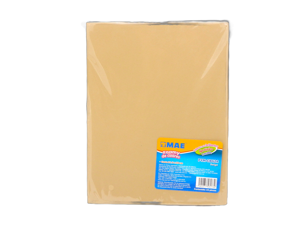 Foamy T/ Carta Beige C/ 24 pzs Mae