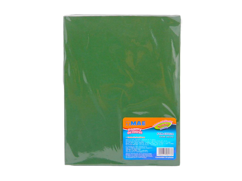 Foamy T/ Carta Verde Obscuro C/ 24 pzs Mae