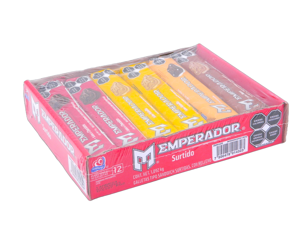 Galletas Emperador Chocolate 54 grs C/ 12 pzs Gamesa