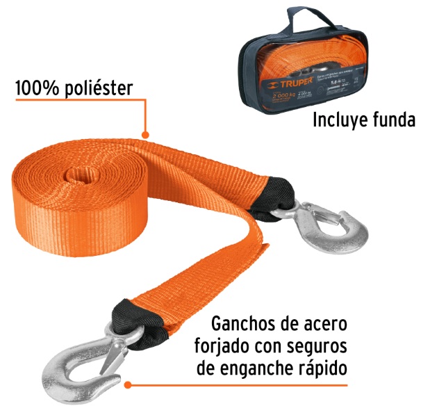 Correa C/ Gancho P/ Remolque 18344 Truper