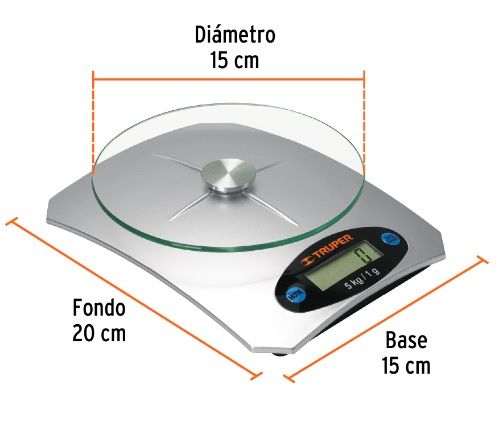 Bascula Digital P/ Cocina 5 Kg 15160 Truper