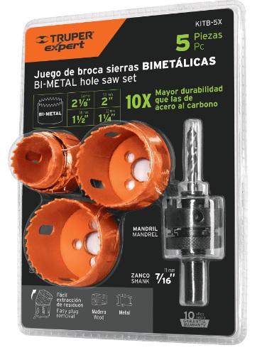 Juego de Brocasierras Bimetalicas C/ 5 pzs 100815 Truper