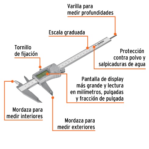 Calibrador Vernier Digital 14388 Truper