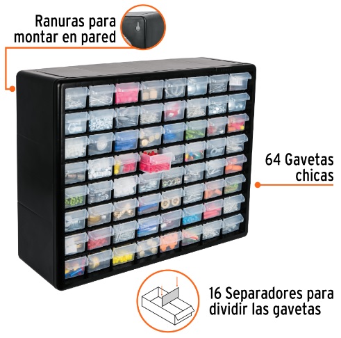 Organizador de Gavetas C/ 64 espacios 10895 Truper