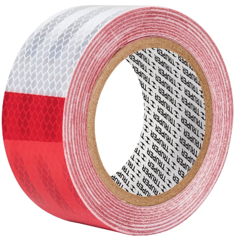 Cinta Reflejante Alta Visibilidad Blanco/ Rojo 5 cms x 9 mts 101683 Truper