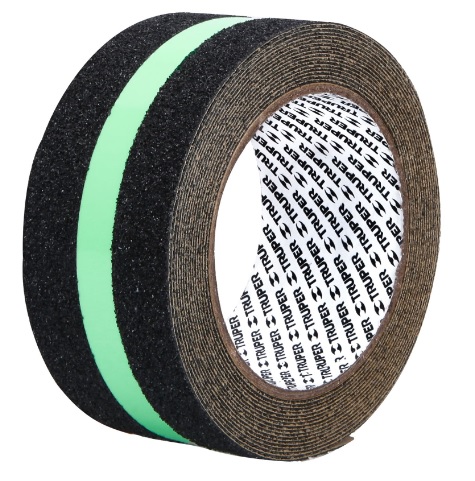 Cinta Antiderrapante Negro / Fotoluminiscente 5 cms x 5 mts 101450 Truper