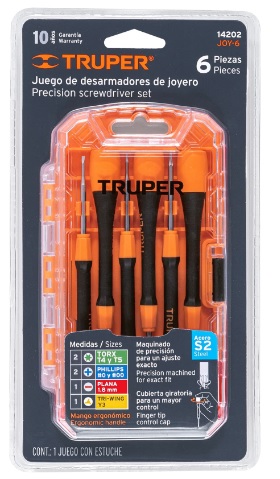 Juego Desarmadores Joyero C/ 6 pzs 14202 Truper