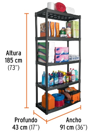 Estante Plastico 5 Repisas 340 Kgs 19943 Truper