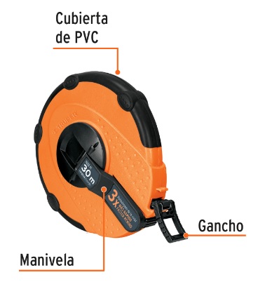 Cinta Larga Fibra Vidrio 30 mts 12639 Truper