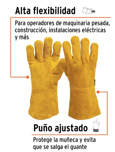 Guante Carnaza Puño Largo 14242 Truper