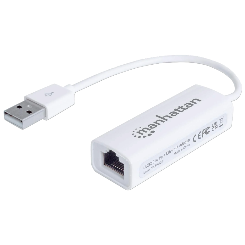 Adaptador Fast Ethernet Usb Alta Velocidad 2.0 Manhattan