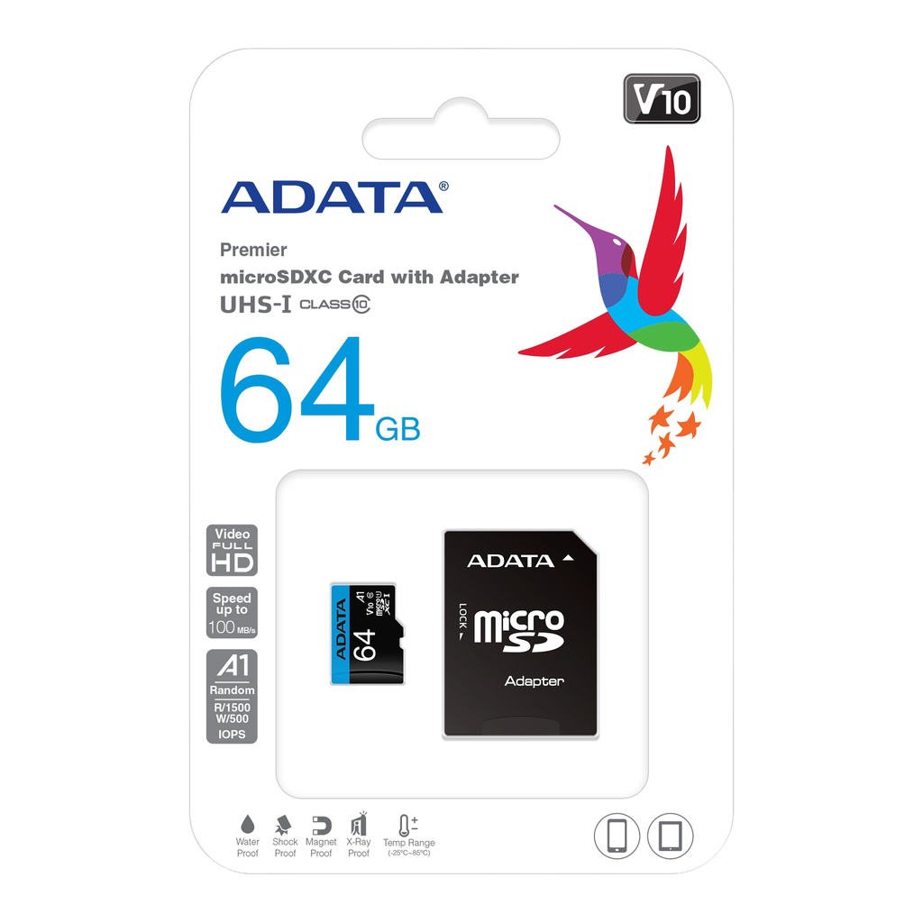 Memoria Micro SD UHS-I Clase 10 64 Gb Adata