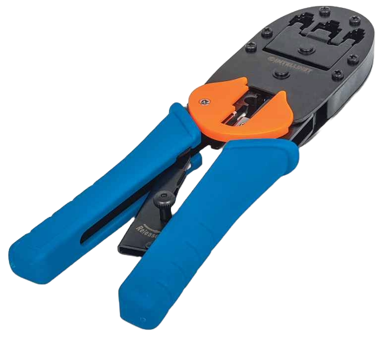 Pinza P/ Crimpear Plug Modular RJ45, RJ12, RJ11 Intellinet