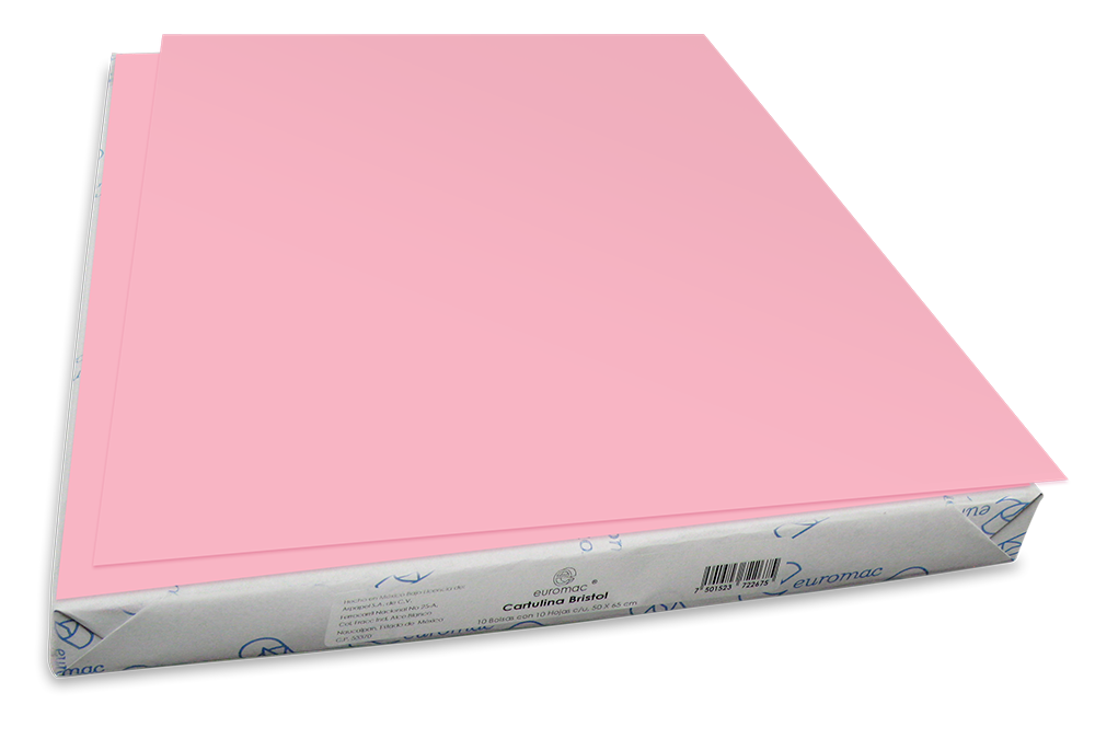 Cartulina Bristol 50 Kg Rosa C/ 100 pzs Arpapel