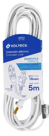 Extension Domestica Blanca 5 mts 40154 Truper