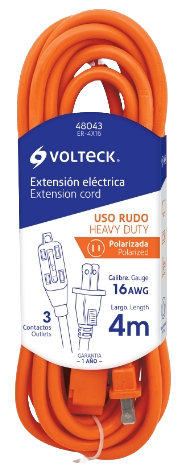 Extension Uso Rudo Cal 16 Naranja 4 mts 48043 Truper