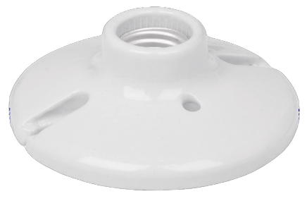 Roseta Portalamparas Porcelana 4.5" 11.5 cms 46524 Truper