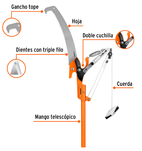 Cortador C/ Mango Fibra Vidrio Telescopico 18410 Truper