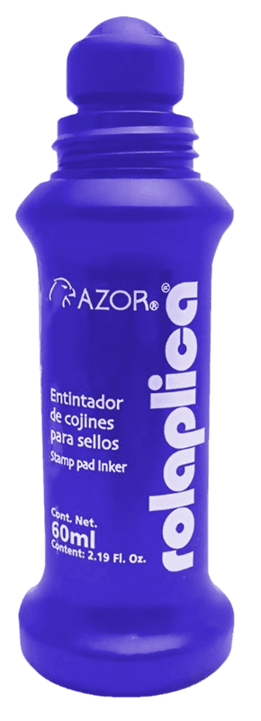 Tinta P/ Sello Rolaplica Azul Azor