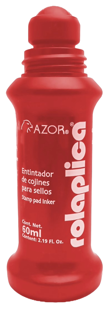 Tinta P/ Sello Rolaplica Rojo Azor