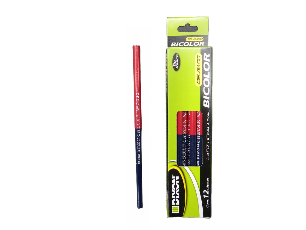 Lapiz Bicolor Delgado C/ 12 pzs Dixon