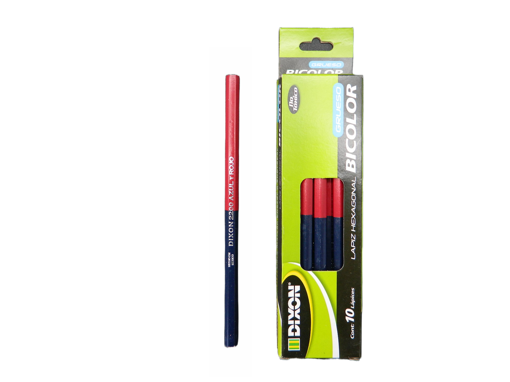 Lapiz Bicolor Grueso C/ 10 pzs Dixon