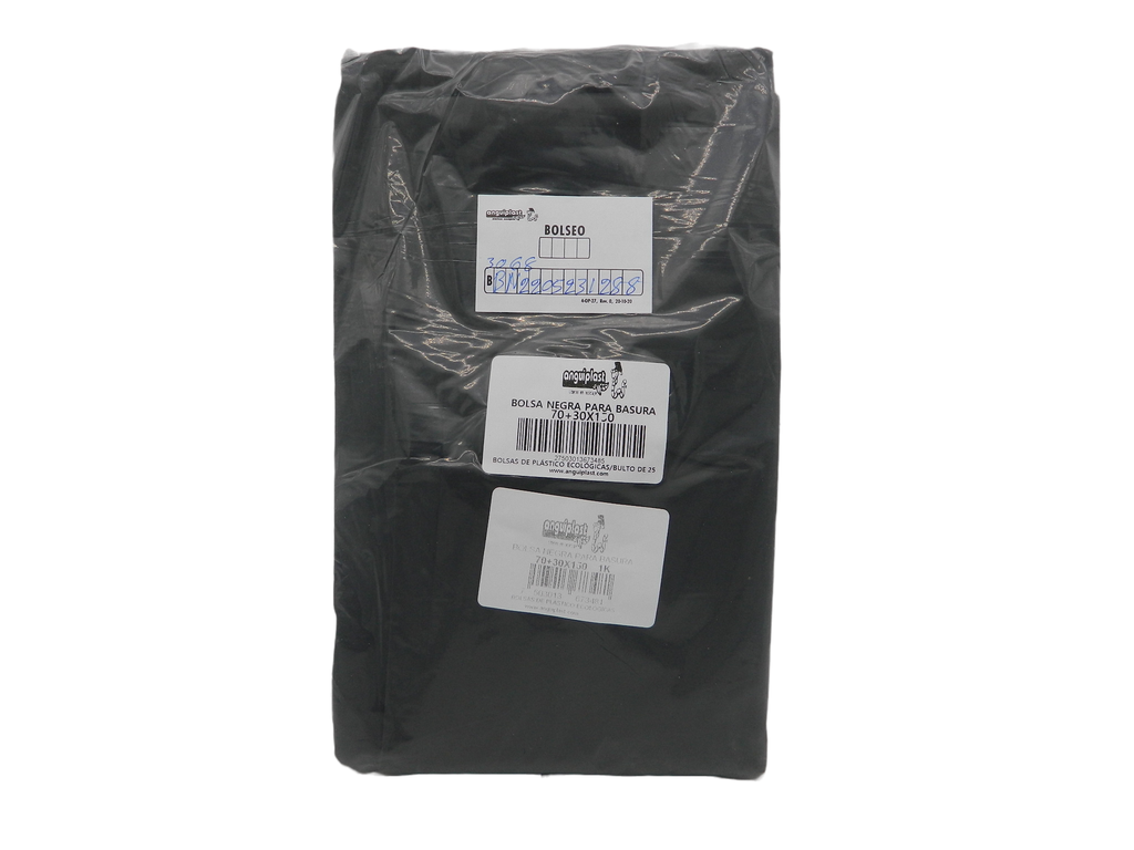 Bolsa Basura Negra 70 + 30 * 120 C/ 25 Kgs Anguiplast