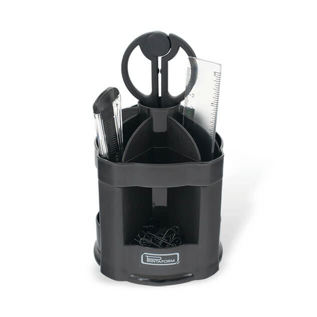 Organizador Escritorio Giratorio Negro Printaform