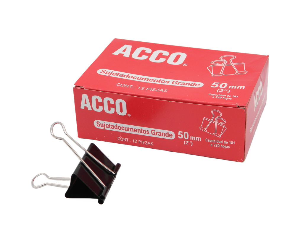 Binder Clip Grande 51 mm 2" C/ 12 pzs Acco