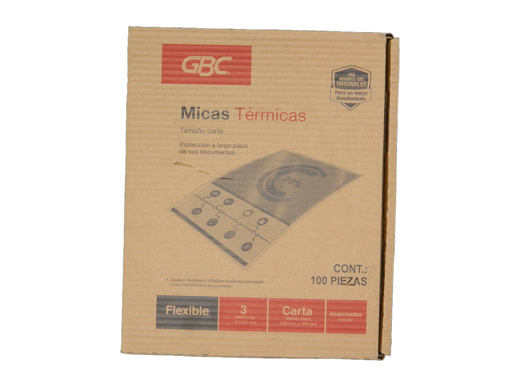 Mica Termica T/ Carta 3 Mil C/ 100 pzs Gbc