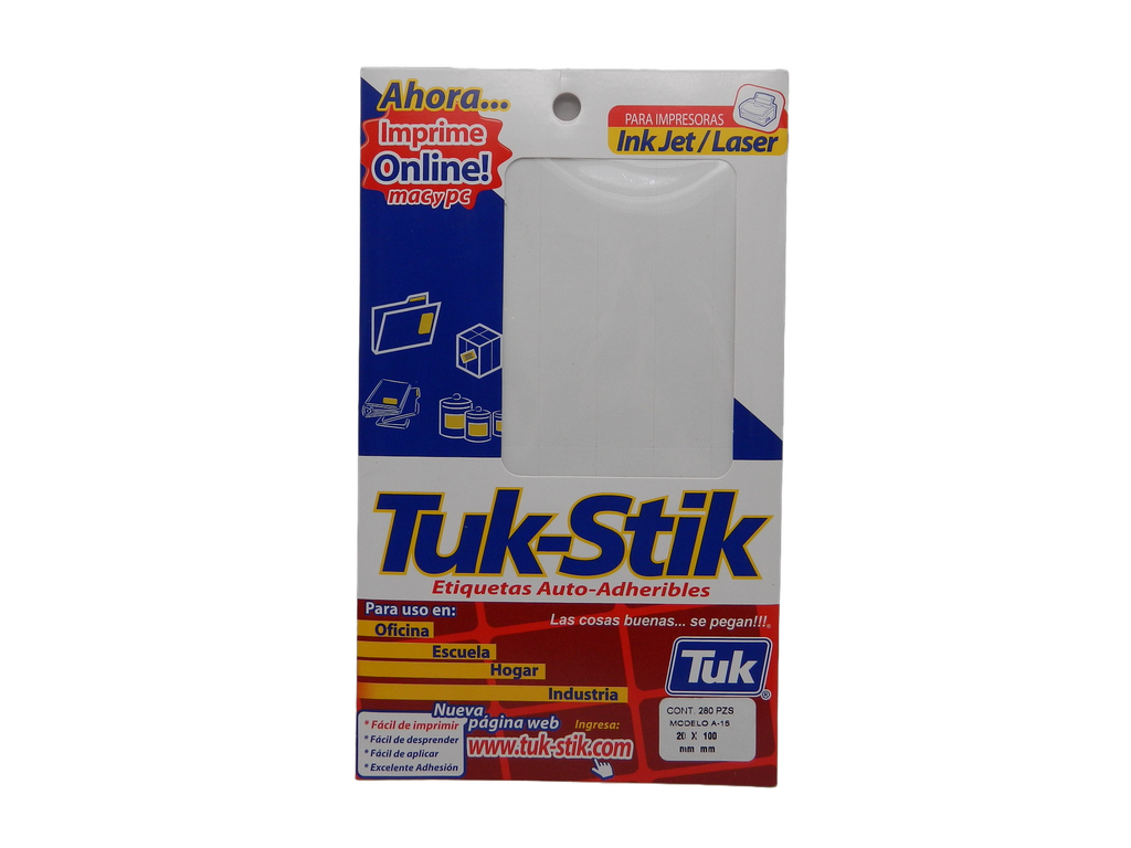 Etiqueta Adhesiva File 20 x 100 C/ 20 hjs Tuk