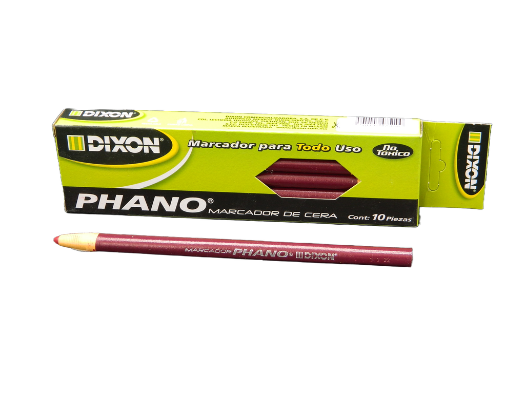 Marcador Cera Phano Rojo C/ 10 pzs Dixon