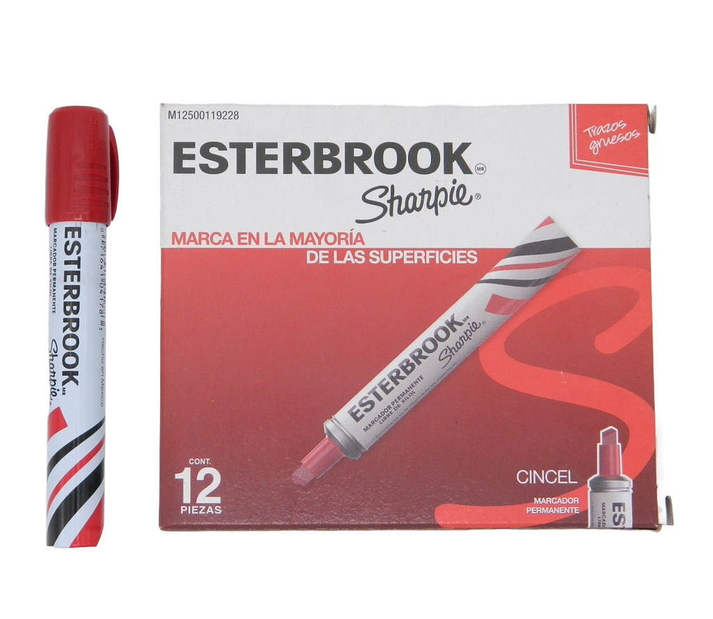 Marcador Esterbrook Rojo C/ 12 pzs Newell
