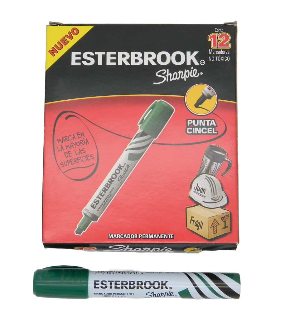 Marcador Esterbrook Verde C/ 12 pzs Newell