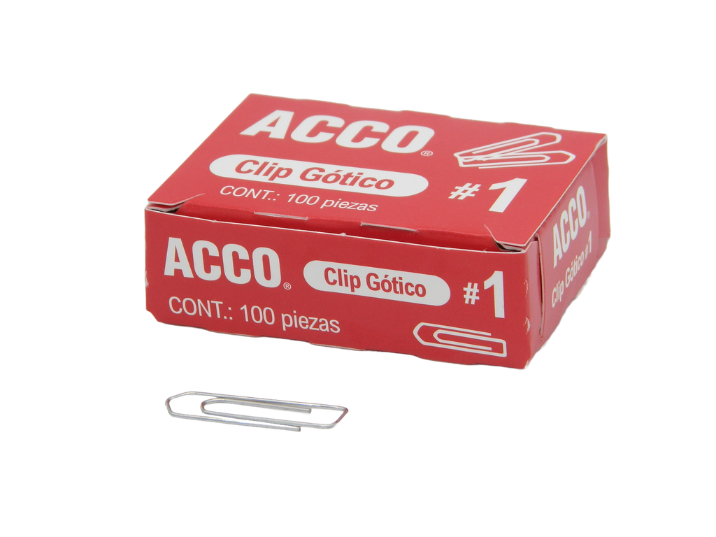 Clip Gotico #1 C/ 100 pzs Acco