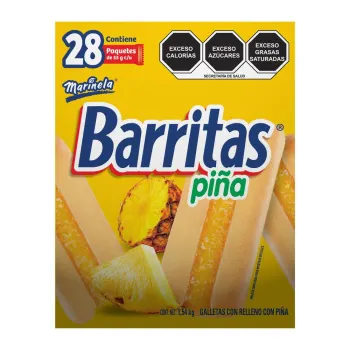 Barritas Marinela Piña 55 grs C/ 28 pzs Marinela