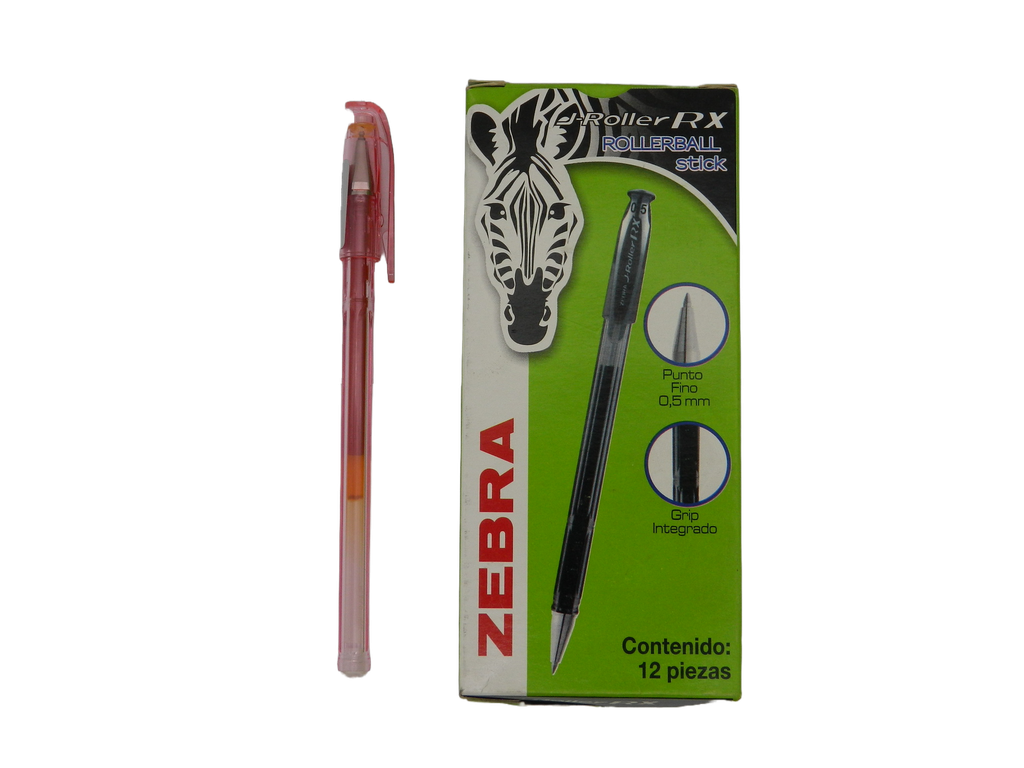 Pluma J Roller Gel  0.5 mm P/ Fino Rojo C/ 12 pzs Zebra